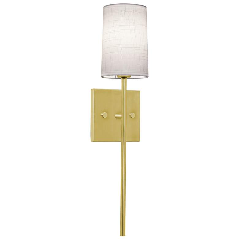 Image 1 Rose 19.6" High 1-Light Satin Brass LED Sconce