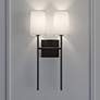 1_Rose 19.6" High 2-Light Black LED Sconce
