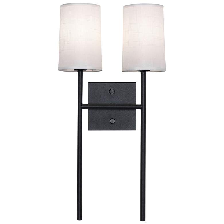 Image 3 Rose 19.6" High 2-Light Black LED Sconce more views