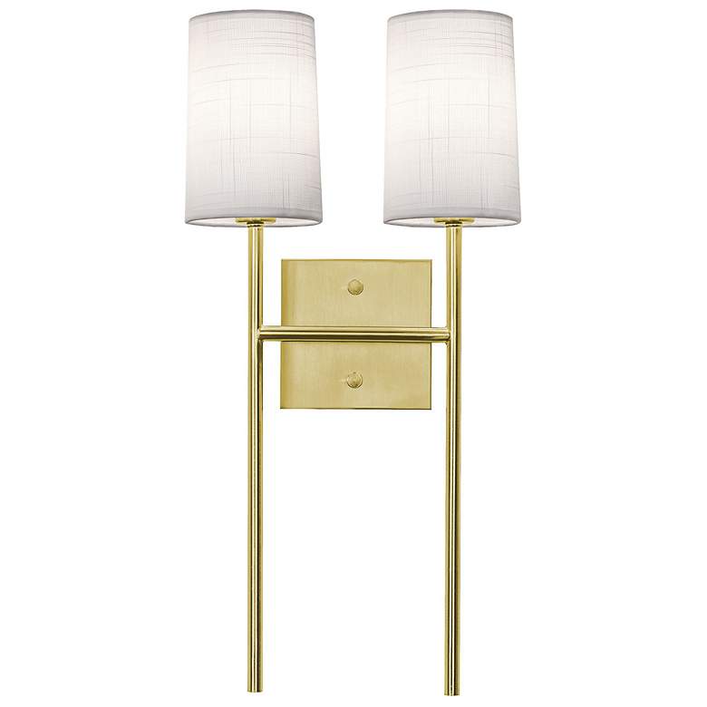 Image 2 Rose 19.6" High 2-Light Satin Brass LED Sconce more views