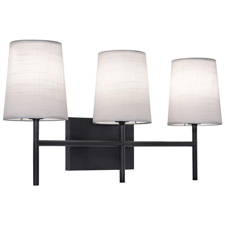 Image 1 Rose 22" Wide 3-Light Black LED Vanity