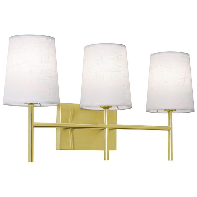 Image 1 Rose 22" Wide 3-Light Satin Brass LED Vanity