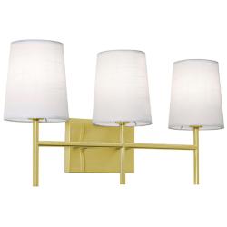 Rose 22" Wide 3-Light Satin Brass LED Vanity