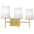 Rose 22" Wide 3-Light Satin Brass LED Vanity