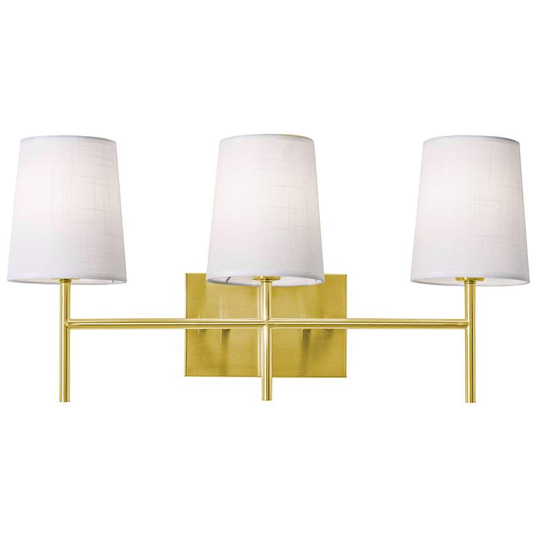 Image 2 Rose 22" Wide 3-Light Satin Brass LED Vanity more views