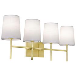 Rose 27" Wide 4-Light Satin Brass LED Vanity