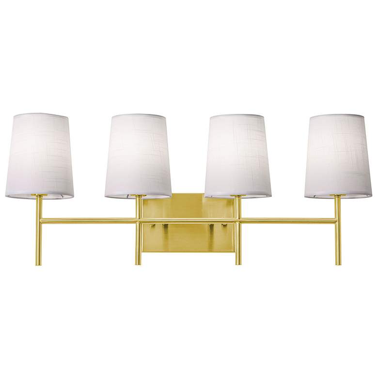 Image 2 Rose 27" Wide 4-Light Satin Brass LED Vanity more views