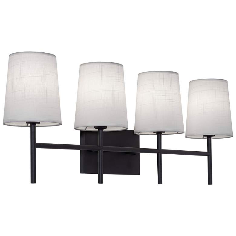 Image 2 Rose 27" Wide Black 4-Light Vanity Bath Light