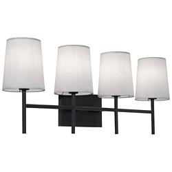 Rose 27" Wide Black 4-Light Vanity Bath Light