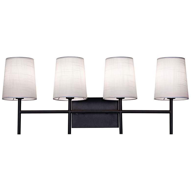 Image 4 Rose 27" Wide Black 4-Light Vanity Bath Light more views