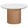 Rose 47"W White Terrazzo Terracotta Outdoor Dining Table