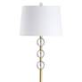 Rose 62.5" High Aged Brass Crystal Floor Lamp With White Shade