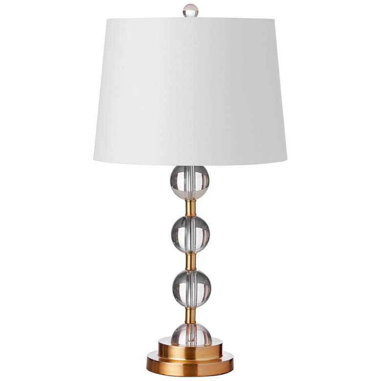 Image 2 Rose Aged Brass Metal Table Lamp