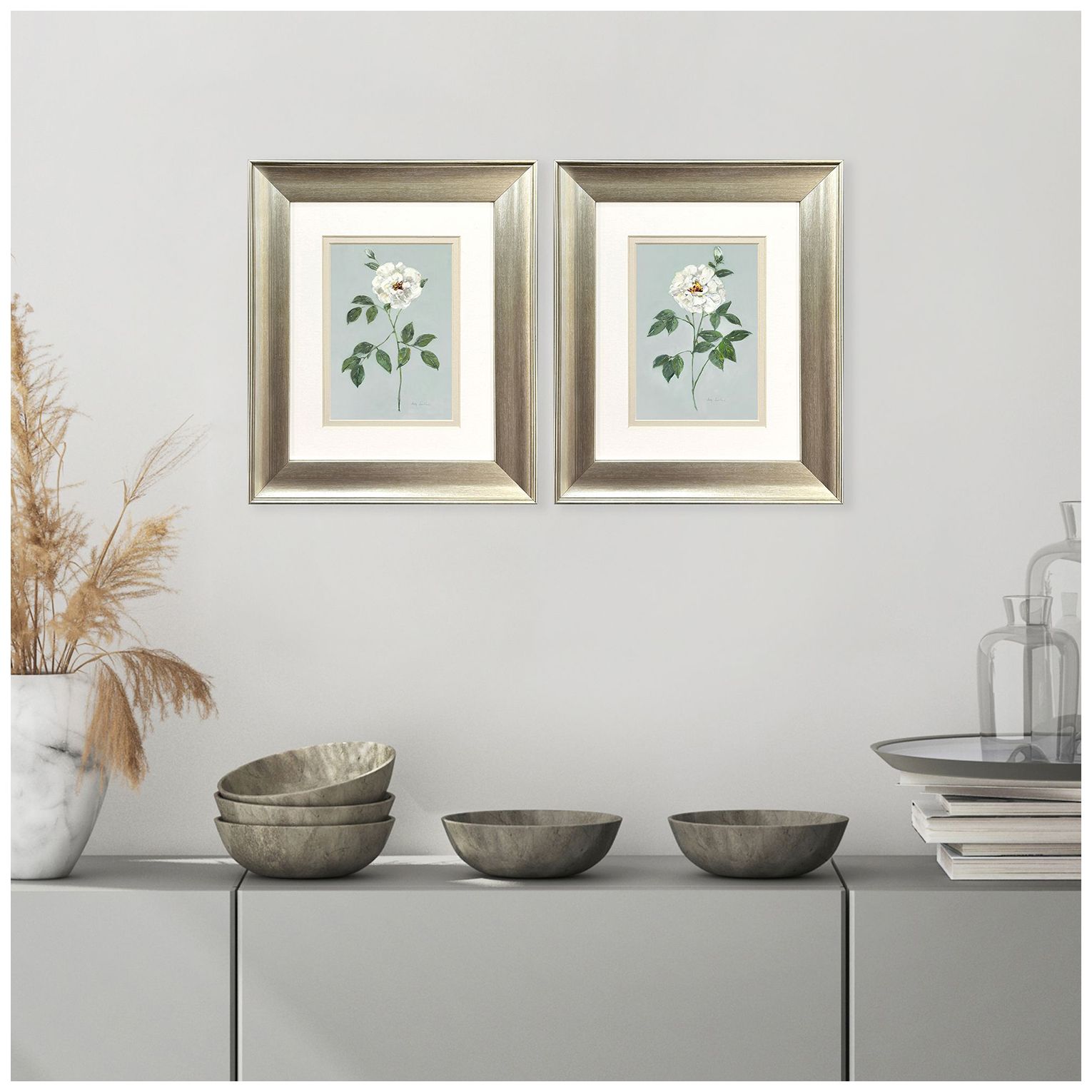 Image 5 Rose Beauty 11"W x 13"H Framed Art - Set of 2 more views