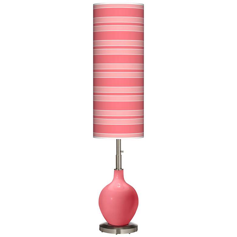 Image 1 Rose Bold Stripe Ovo Floor Lamp