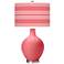 Rose Bold Stripe Ovo Table Lamp
