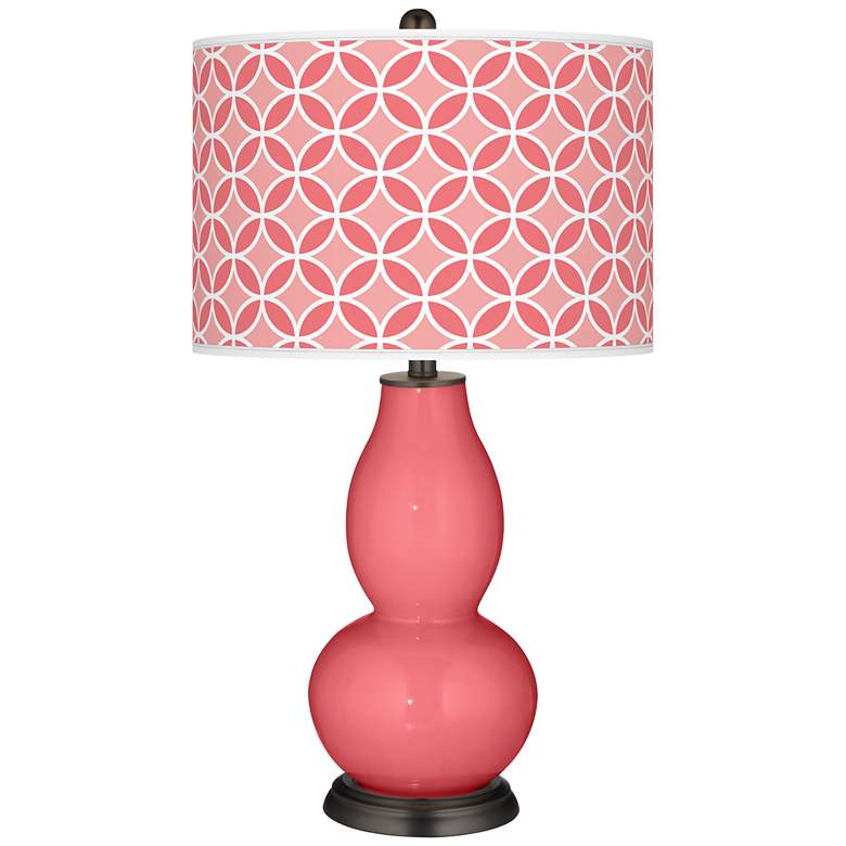 Image 1 Rose Circle Rings Double Gourd Table Lamp