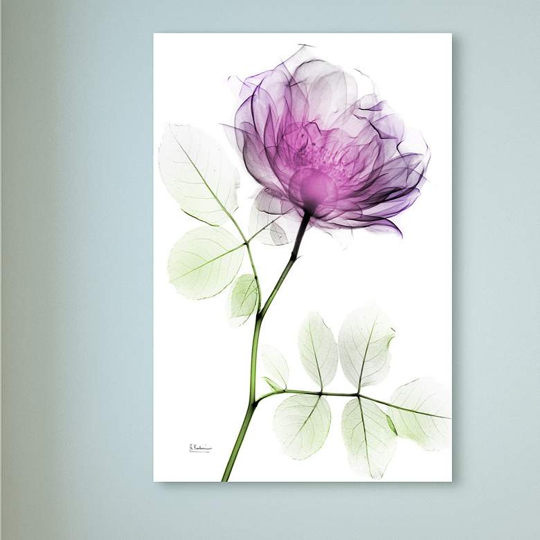 Image 2 Rose Dynasty 1 48" High Free Floating Glass Graphic Wall Art