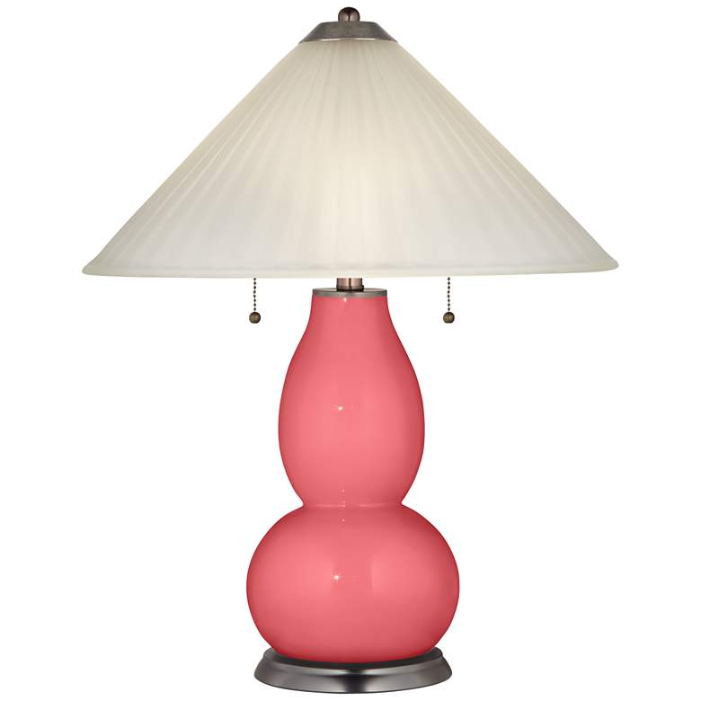 Image 1 Rose Fulton Table Lamp with Fluted Glass Shade