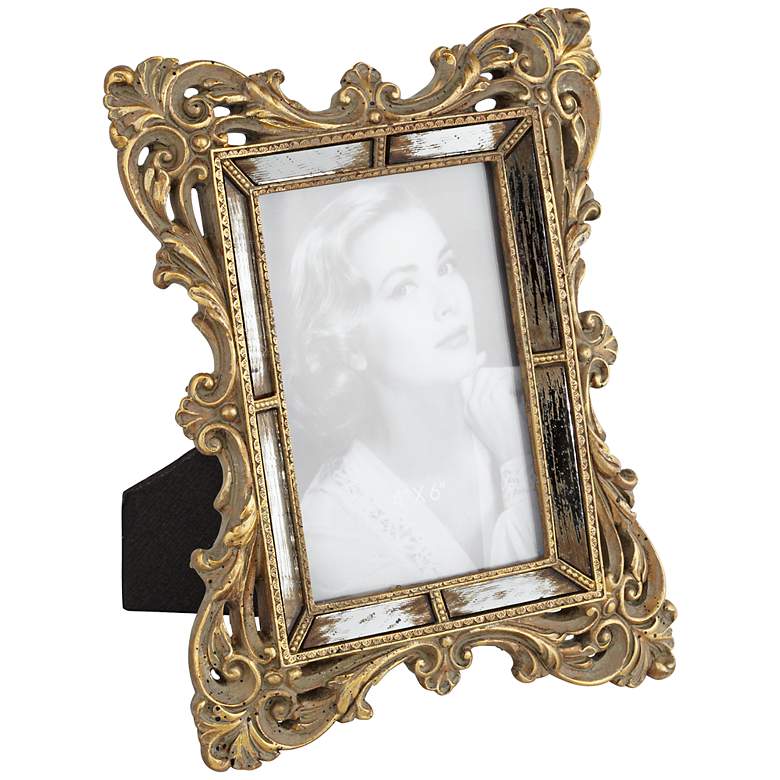 Image 1 Rose Gold Mirrored 4x6 Picture Frame