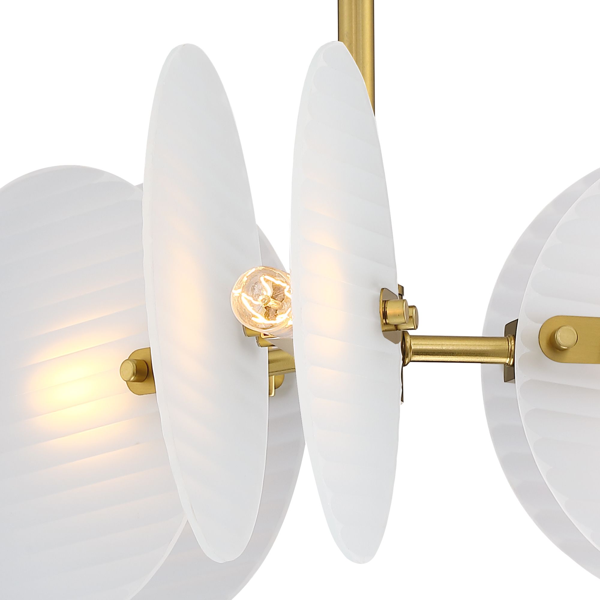 Image 6 Rose Marie 13 in. 2-Light Brushed Gold Mid-Century Modern Semi Flush Mount more views