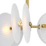 6_Rose Marie 13 in. 2-Light Brushed Gold Mid-Century Modern Semi Flush Mount more views