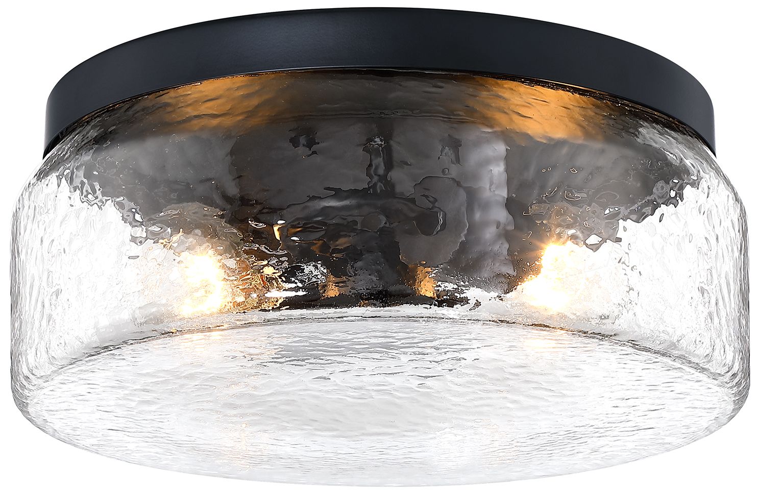 Image 4 Rose Marie 13 in. 2-Light Matte Black Mid-Century Modern Semi Flush Mount more views