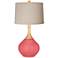 Rose Natural Linen Drum Shade Wexler Table Lamp