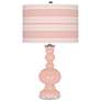 Rose Pink Bold Stripe Apothecary Table Lamp