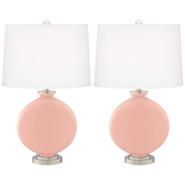 Image 2 Rose Pink Carrie Table Lamp Set of 2
