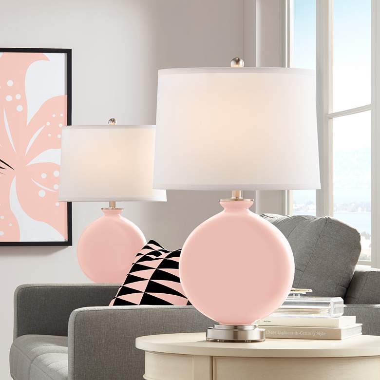 Image 1 Rose Pink Carrie Table Lamp Set of 2