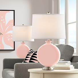 Image1 of Rose Pink Carrie Table Lamp Set of 2