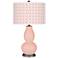 Rose Pink Circle Rings Double Gourd Table Lamp