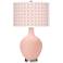 Rose Pink Circle Rings Ovo Table Lamp