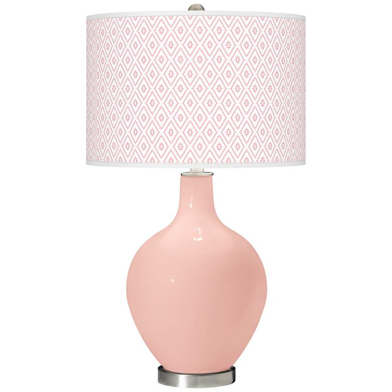 Image 1 Rose Pink Diamonds Ovo Table Lamp