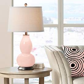 Image1 of Rose Pink Double Gourd Table Lamp