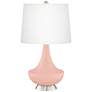 Rose Pink Gillan Glass Table Lamp with Dimmer