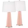 Rose Pink Leo Table Lamp Set of 2 with Dimmers