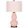 Rose Pink Narrow Zig Zag Double Gourd Table Lamp