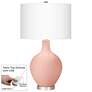 Rose Pink Ovo Table Lamp With Dimmer