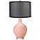 Rose Pink Ovo Table Lamp with Organza Black Shade