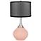 Rose Pink Spencer Table Lamp with Organza Black Shade