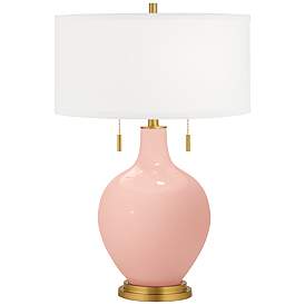 Image1 of Rose Pink Toby Brass Accents Table Lamp