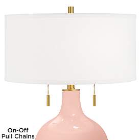 Image2 of Rose Pink Toby Brass Accents Table Lamp more views