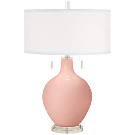 Image2 of Rose Pink Toby Table Lamp with Dimmer