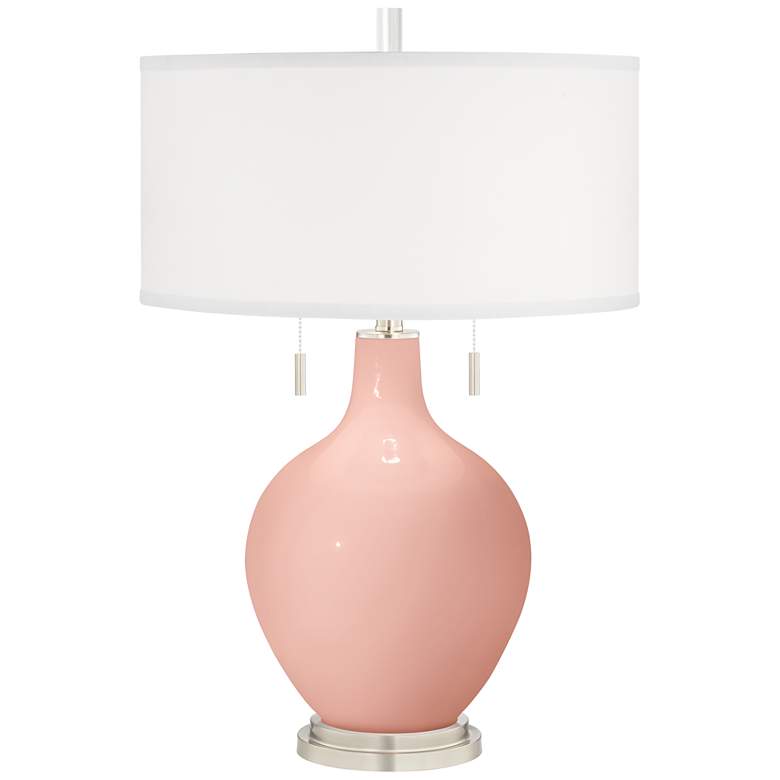 Image 2 Rose Pink Toby Table Lamp with Dimmer