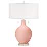 Rose Pink Toby Table Lamp with Dimmer