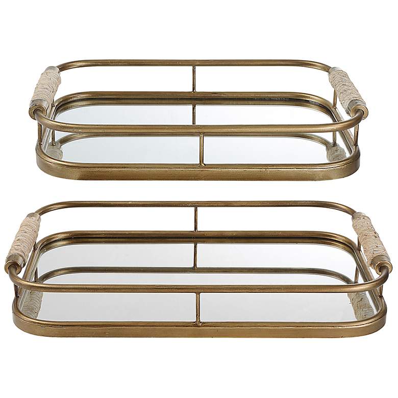 Image 1 Rosea Gold Trays Set of 2