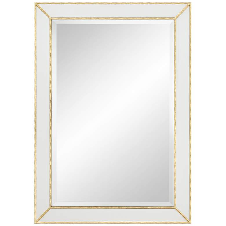 Image 2 Roseau Glossy Gold Leaf 24" x 34" Rectangular Wall Mirror