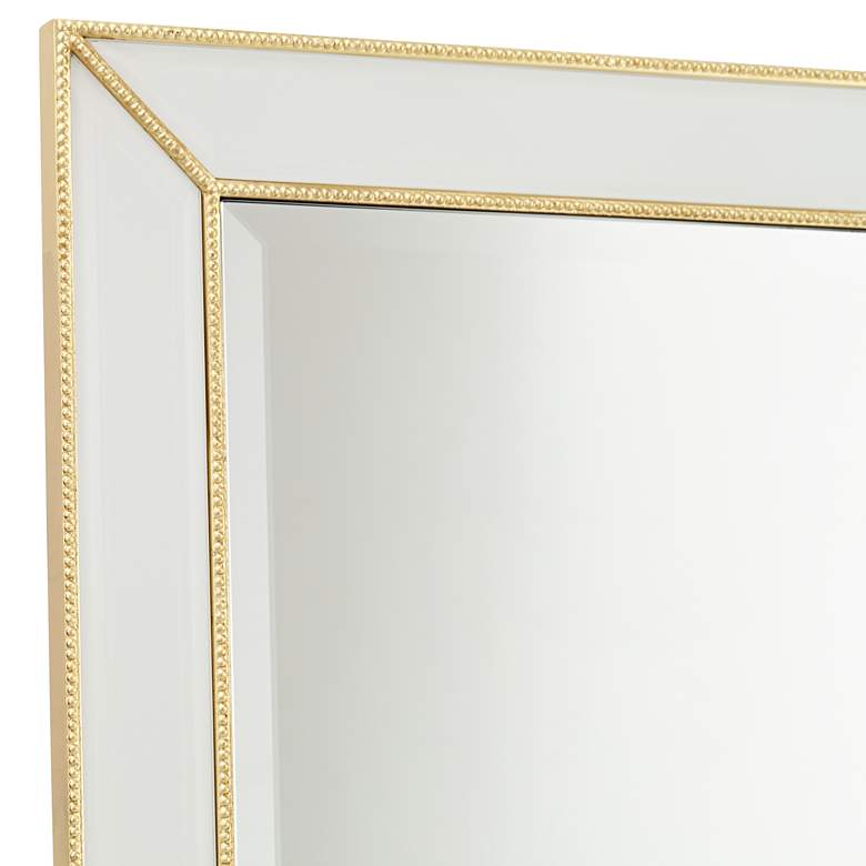Image 3 Roseau Glossy Gold Leaf 24" x 34" Rectangular Wall Mirror more views